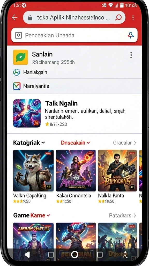 api77 - Tampilan antarmuka yang sederhana dan menarik.